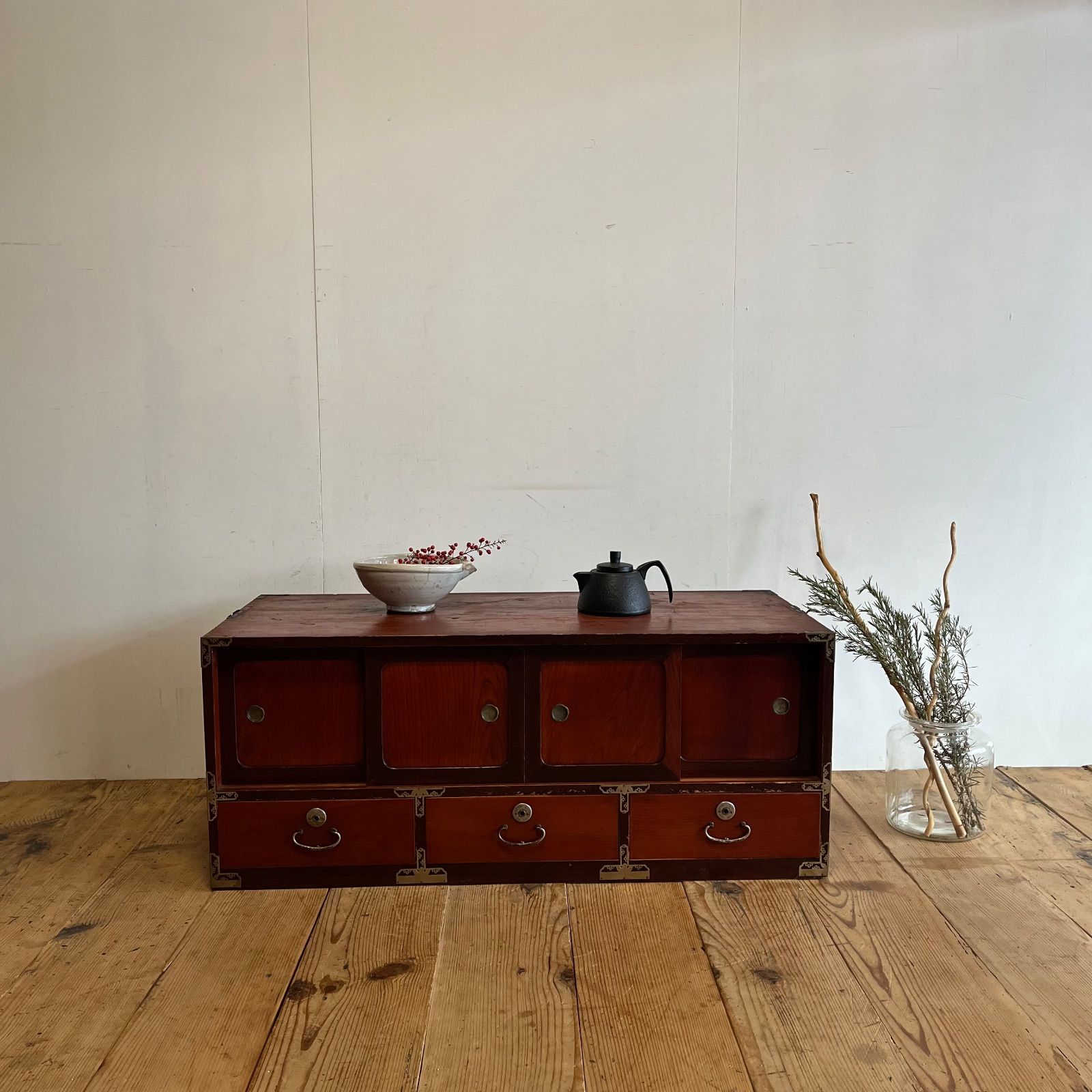 アンティーク チェスト 箪笥 ローボード テレビ台 昭和レトロ 古家具