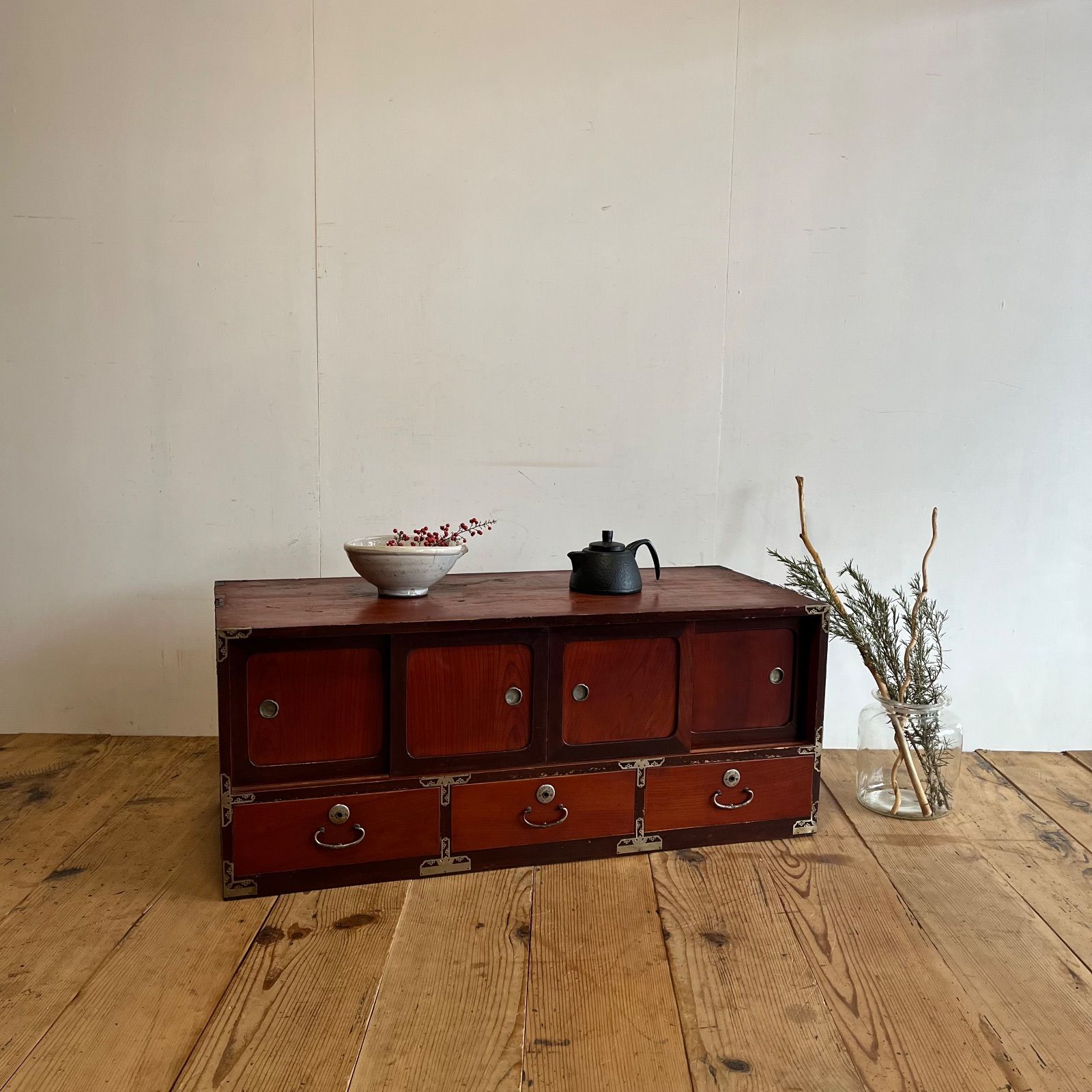 アンティーク チェスト 箪笥 ローボード テレビ台 昭和レトロ z825 アンティーク チェスト 箪笥 ローボード テレビ台 昭和レトロ 古家具