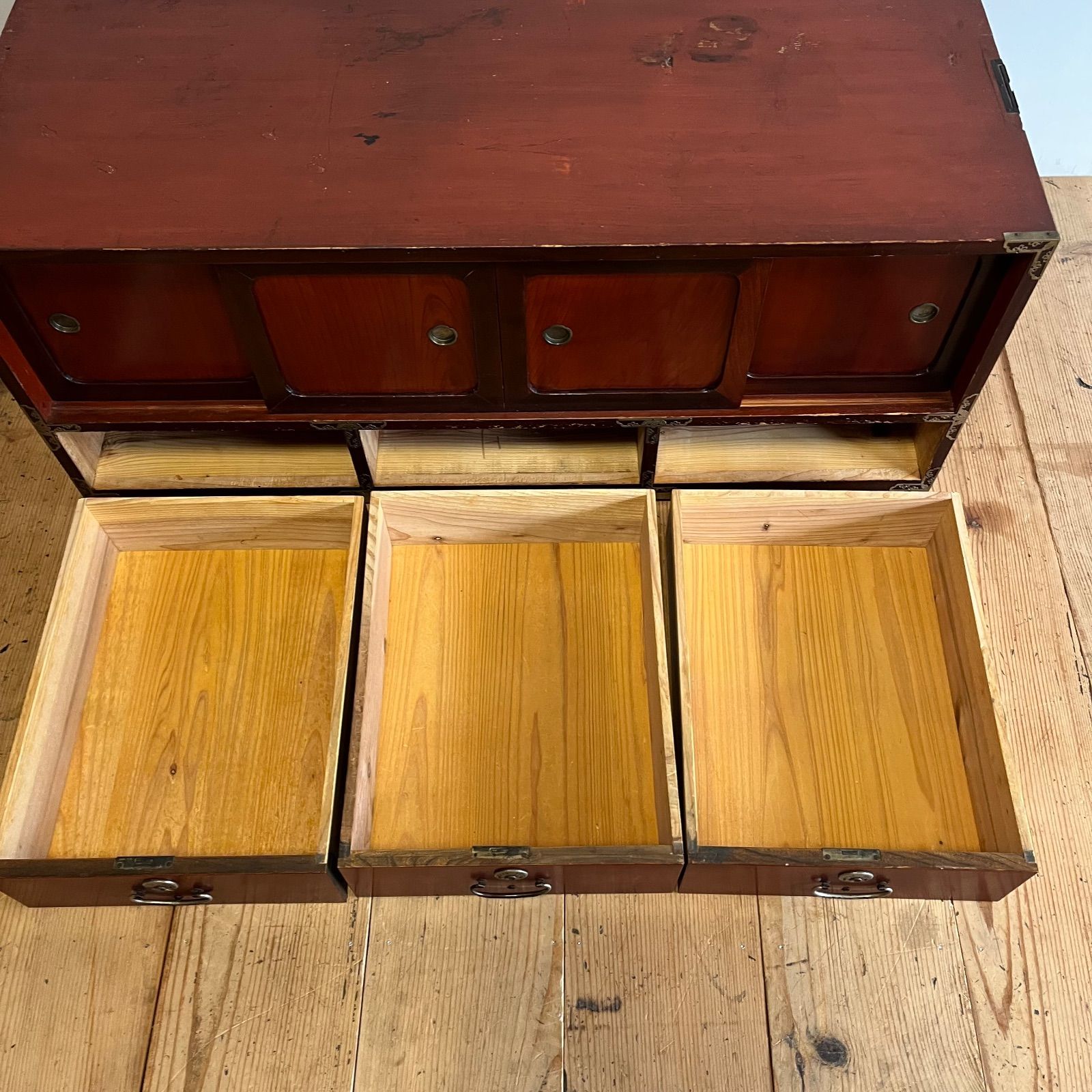 アンティーク チェスト 箪笥 ローボード テレビ台 昭和レトロ z825 アンティーク チェスト 箪笥 ローボード テレビ台 昭和レトロ 古家具