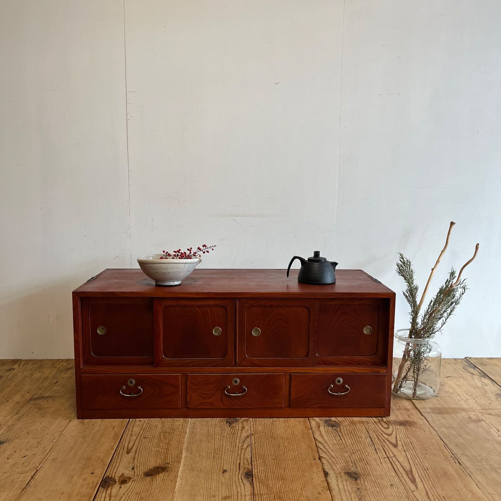 アンティーク チェスト 箪笥 ローボード テレビ台 昭和レトロ 古家具