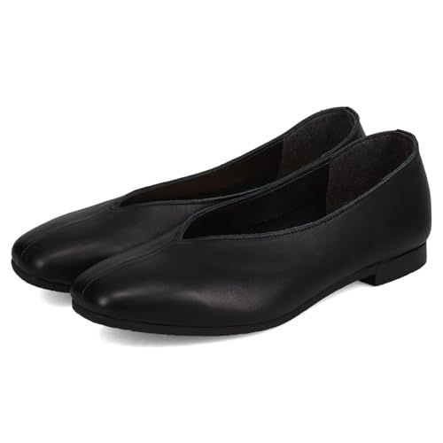 レシピ 日本製 スリッポン 靴 Vカット スクエアトゥパンプス RP 267 本革 レザー ローヒール パンプス フラット レディース 歩きやすい 痛くない ブラック 黒 m