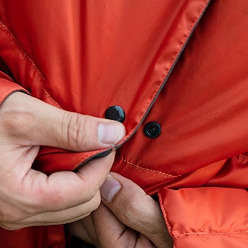 OneTigris ダウンブランケット 195 cm?135 cm マルチブランケット 防寒 キャンプ アウトドア ひざ掛け 掛け布団 車中泊 超軽量 テント用キルト 柔らかい 暖かい コンパクト 収納袋付き オレンジ po 673 b 2 aba