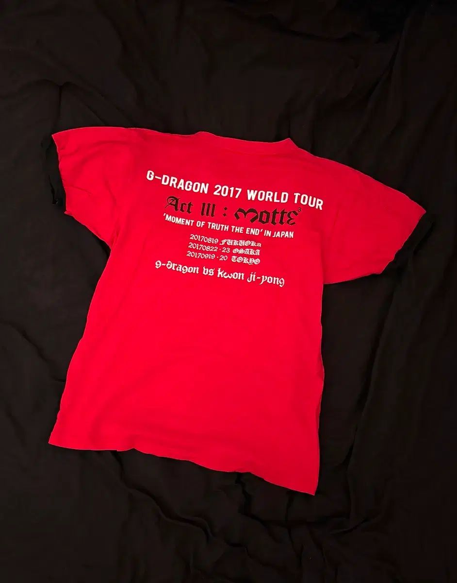 G-DRAGON ジードラゴン 2017 motte ワールドツアー Tシャツ
