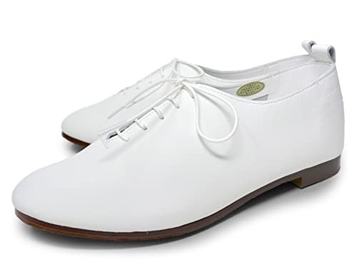 レシピ フラットシューズ レディース 紐 ぺたんこ靴 日本製 本革 幅広 黒 白 銀色 茶色 靴 RP 201 m