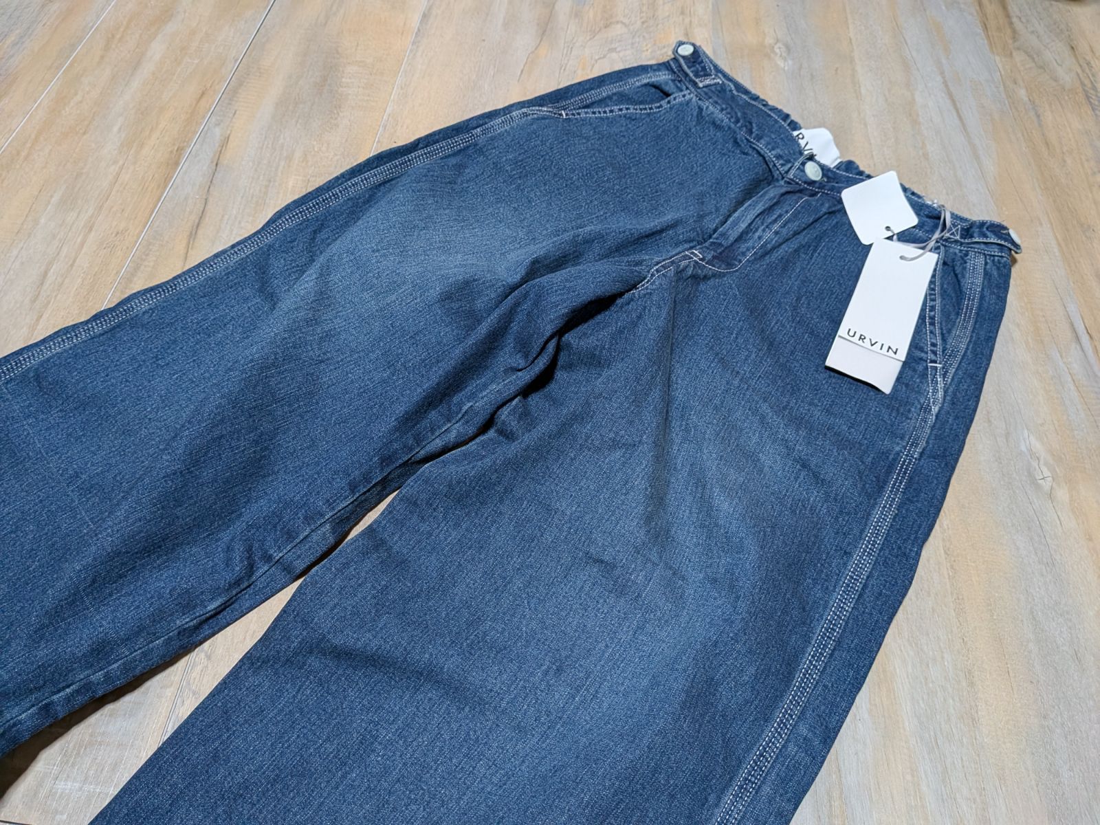 岡山 児島 匠の一振り URVIN アーヴィン ワイドデニムパンツ 2 レディース