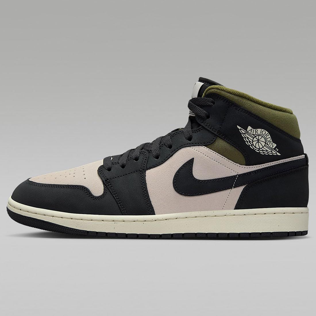 ナイキ エア ジョーダン 1 ミッド SE AIR JORDAN MID ライトオールウッドブラウン ミディアムオリーブ セイル オフノワール HV 4091 102 27 0 cm