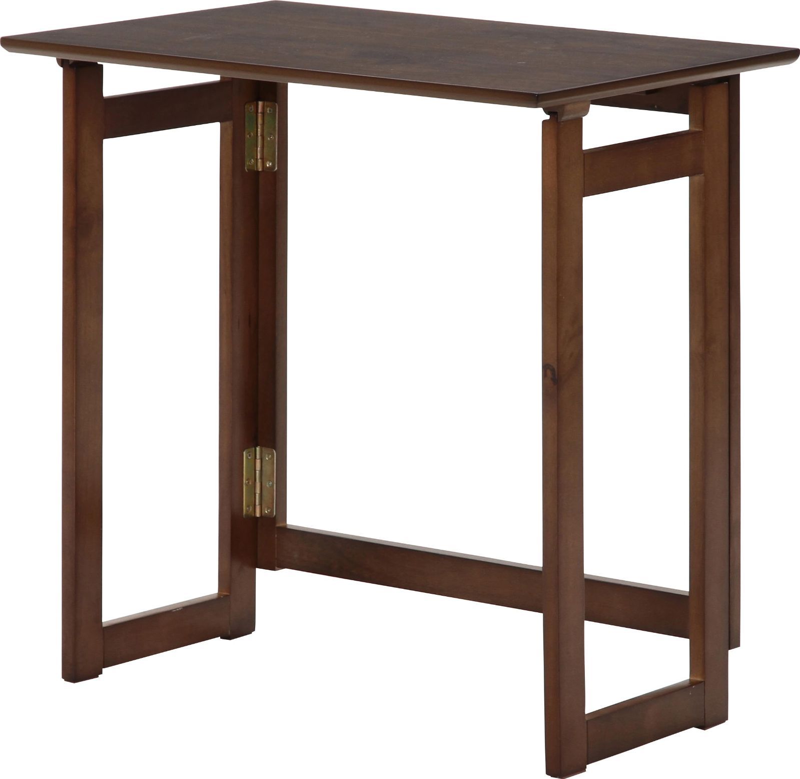 ブラウン 幅70 奥行45 高さ69 cm 天然木 コンパクト収納 デスク 学習机 折りたたみテーブル 完成品 ミラン 不二貿易 95782