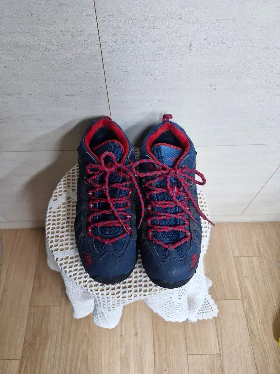 ノースフェイス メンズ GORE TEX 登山靴 ネイビー レッド