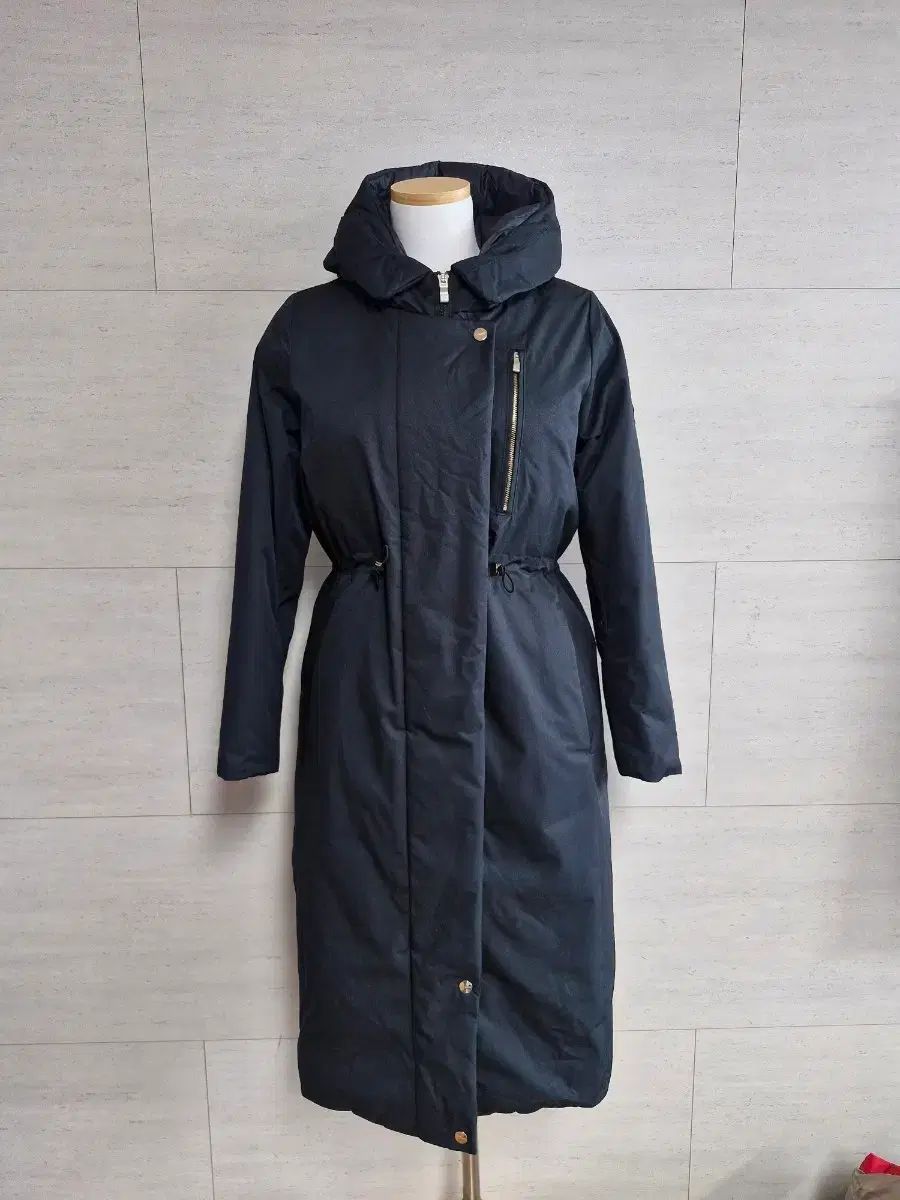 エル ゴルフ WHO フード ロング ダックダウン ダウン ブラック