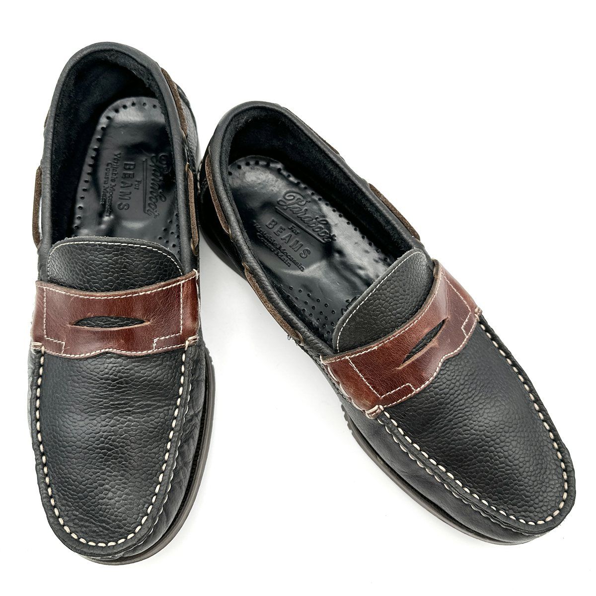 Paraboot CORSICA BEAMS別注 コインローファー 本革 ブラック 2095T