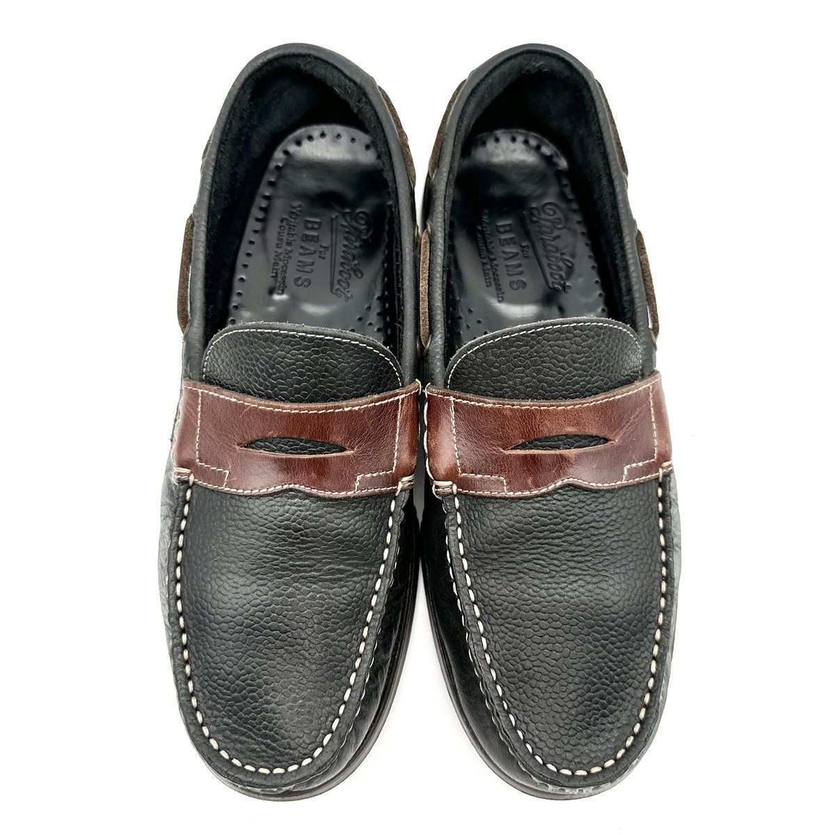 名作PARABOOT Paraboot CORSICA BEAMS別注 コインローファー 本革