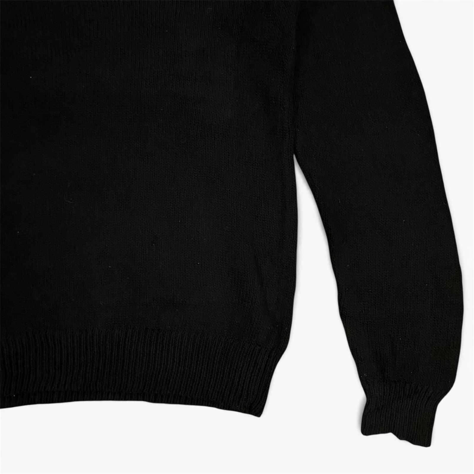 90s】Polo by Ralph Lauren ハーフジップ コットンニット ブラック 
