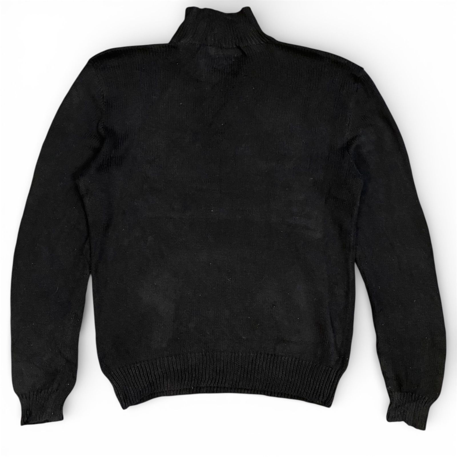 90s】Polo by Ralph Lauren ハーフジップ コットンニット ブラック 