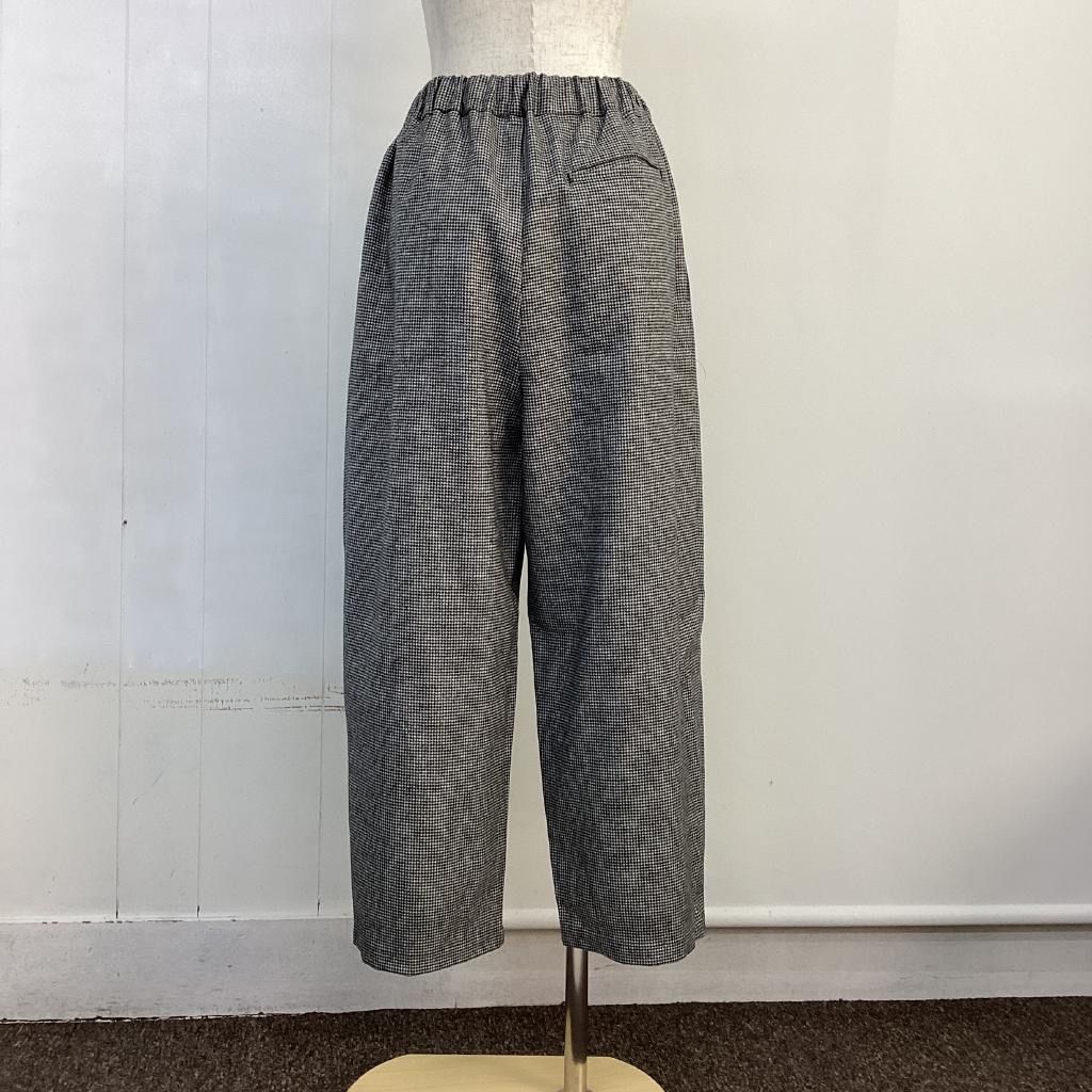 ウォッシャブルウールマイクロチェックゴムパンツ 定価20900円