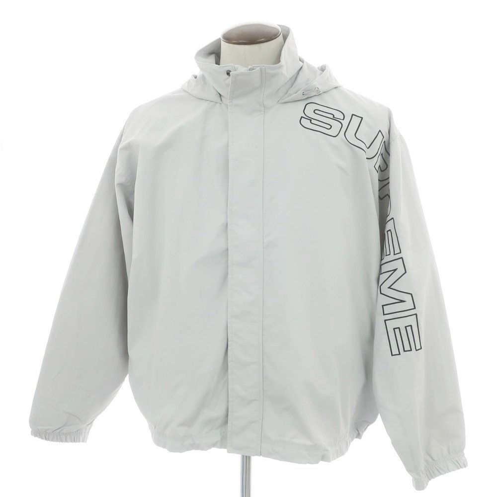 シュプリーム Supreme 2025年秋冬 Spellout Embroidered Track Jacket シェルジャケット グレー サイズL メンズ