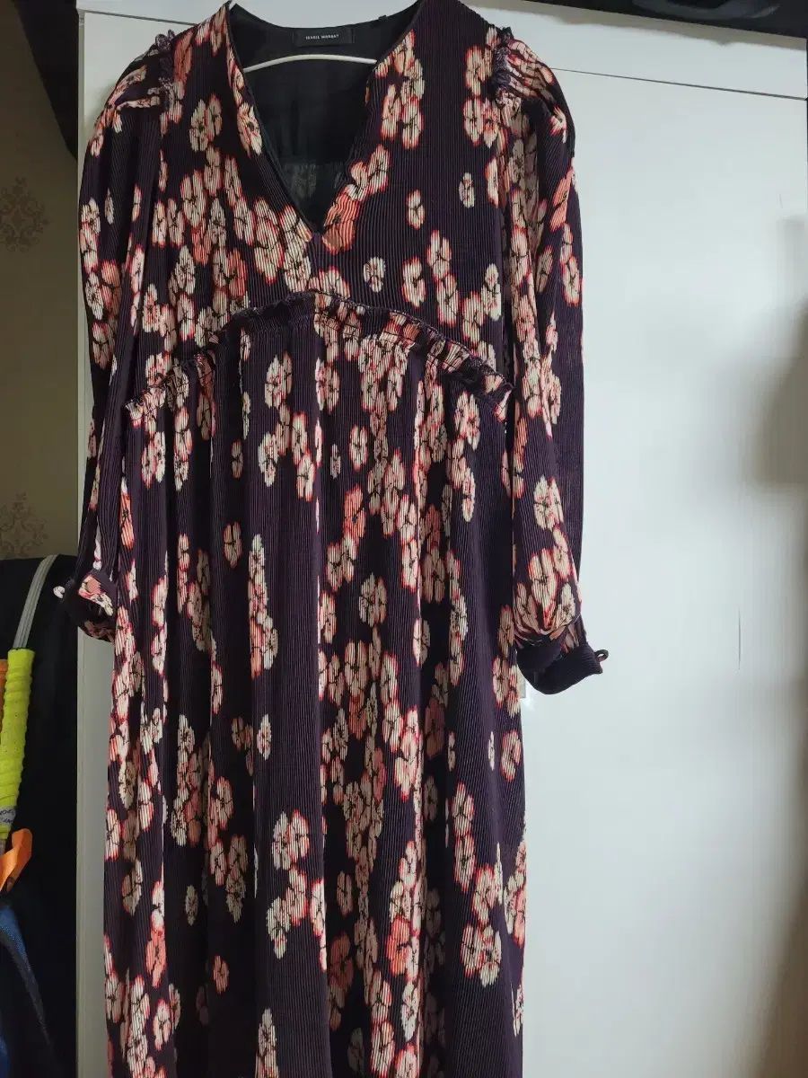 イザベルマラン プリーツ ロング丈ワンピース 44 55