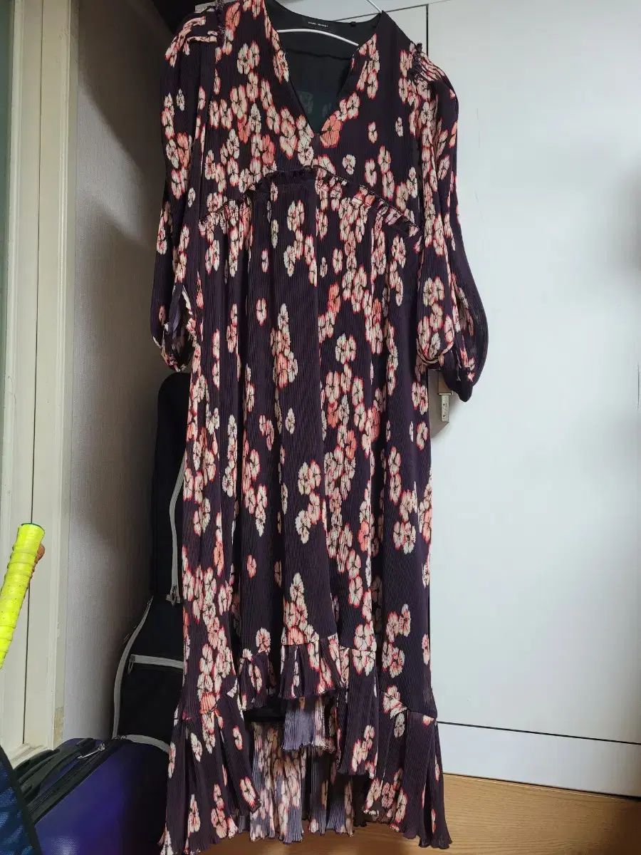 イザベルマラン プリーツ ロング丈ワンピース 44 55