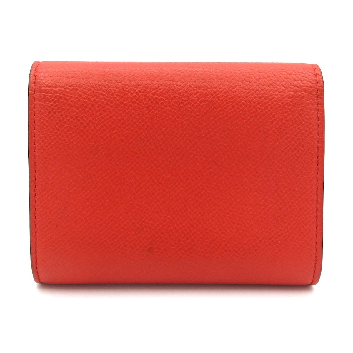 CELINE セリーヌ コインケース トロッター スモールフォールデッド マルチファンクション レッド カードケース付き レザー