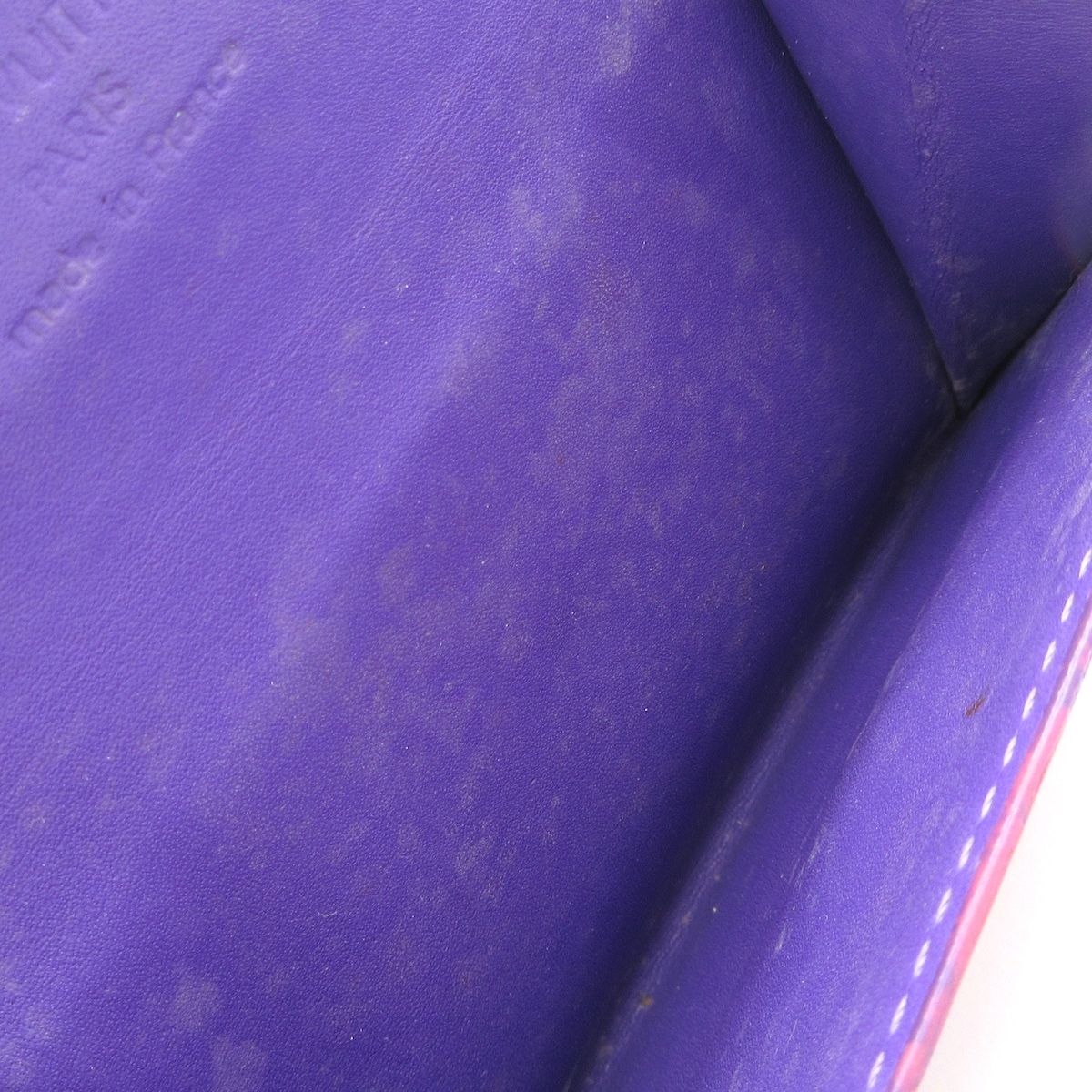  LOUIS VUITTON ルイヴィトン コインケース モノグラムヴェルニ ラドロー M 91091 パープル レザー その他 折り財布