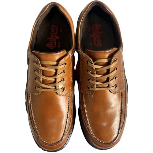 ボブソン メンズ 皮革 牛革 本革 カジュアルシューズ ウｵーキングシューズ 軽量 巾広 ゆったり 3 E 品番6101 紐 ブラック キャメル m