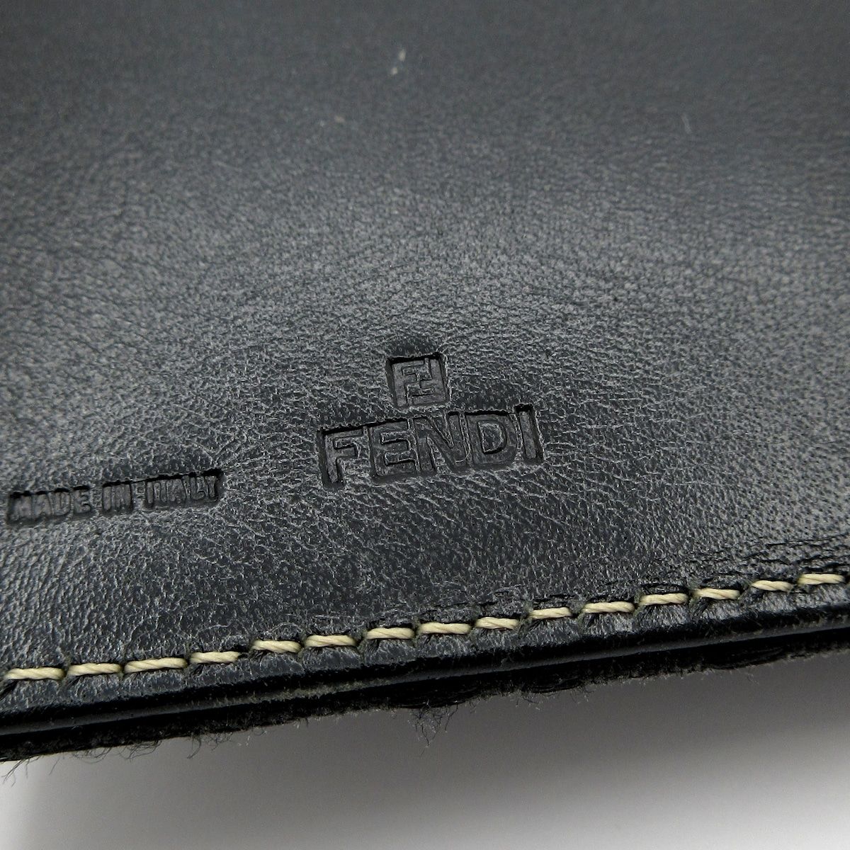 FENDI(フェンディ) Wホック財布 ズッカ柄 8M0035 黒 レザー - メルカリ