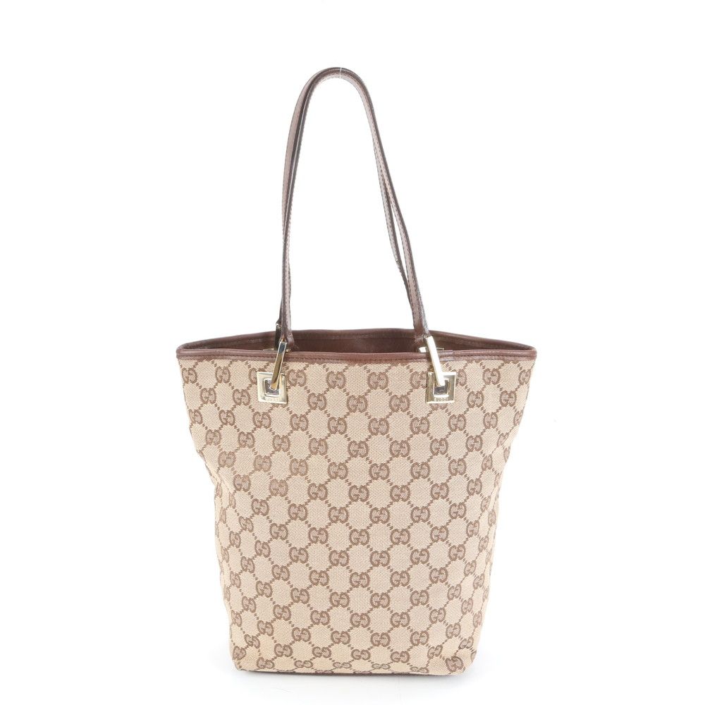 美品 グッチ GG キャンバス 002 1099 レザー トート バッグ 肩掛け