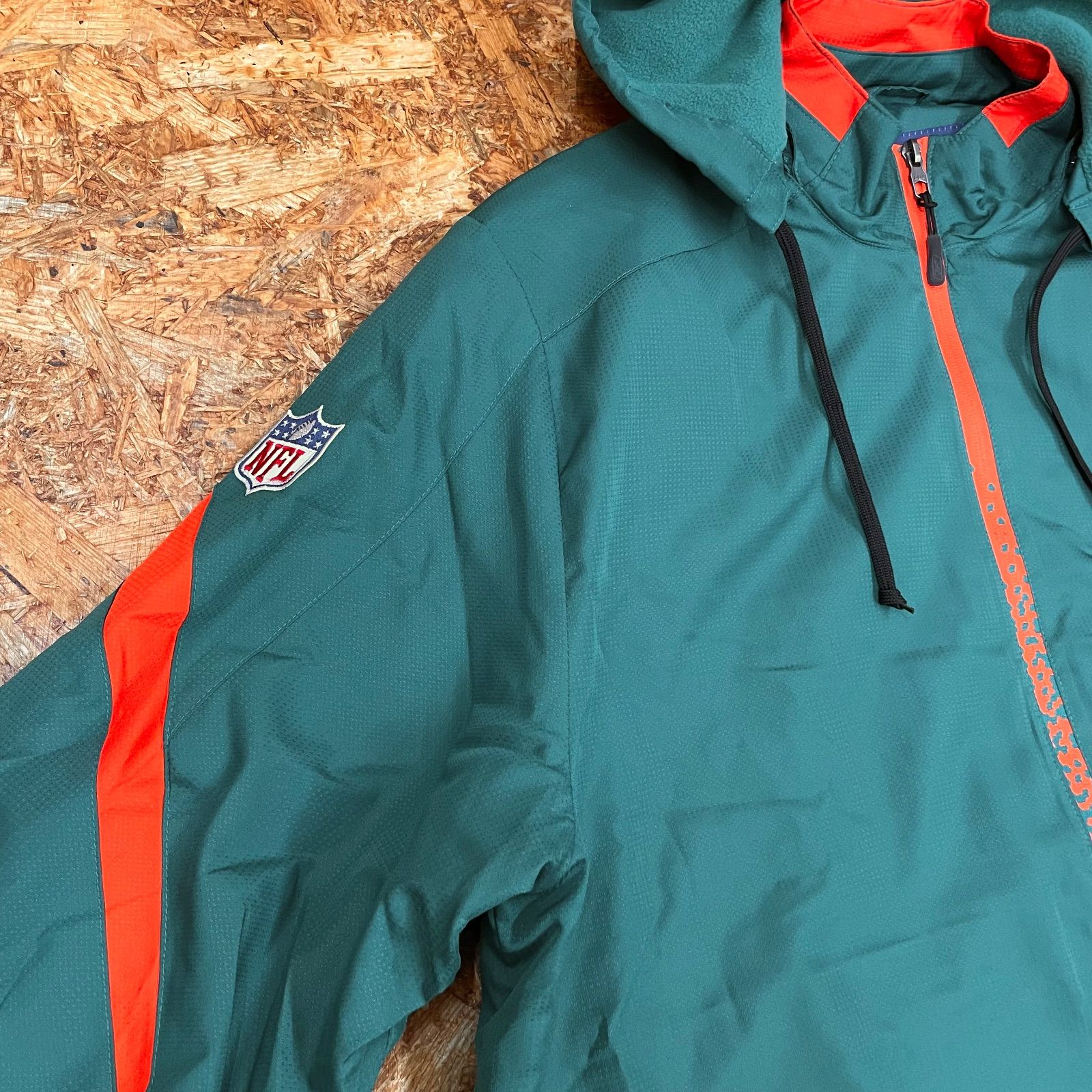 NFL オフィシャル Reebok MIAMI DOLPHINS フーデッドジップアップ 