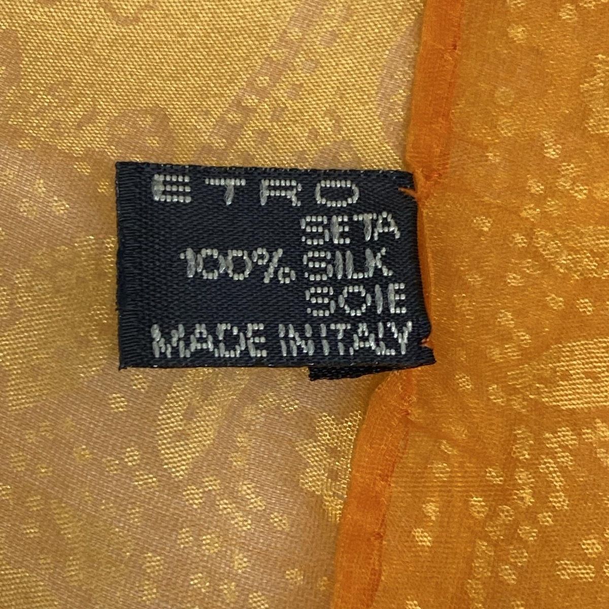 ETRO エトロ スカーフ オレンジ
