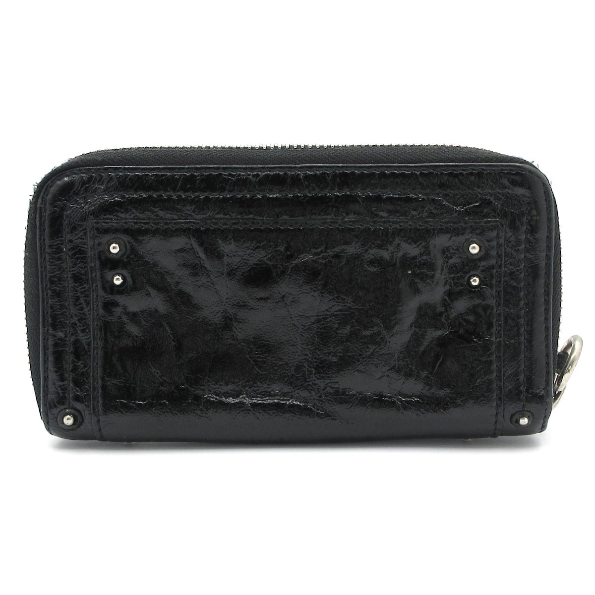 Chloe クロエ 長財布 黒 ラウンドファスナー レザー