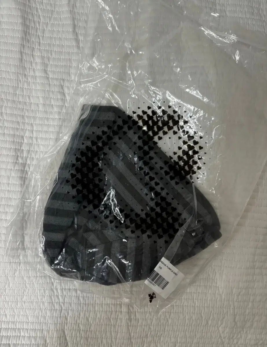 ISSEY MIYAKE 25 SS ストライプ ビーニー パープル グレー