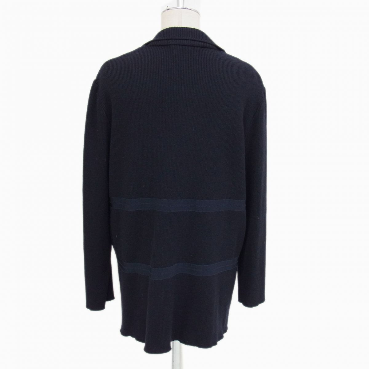 ◇Salvatore Ferragamo リブニット デザインジャケット コート ダーク