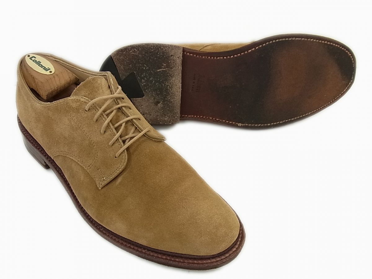  定価11万円 Alden 293327 スウェード プレーントゥ 外羽根 ドレスシューズ ブラウン オールデン メンズ 革靴 ドレス ビジネスシューズ ブーツ 革靴
