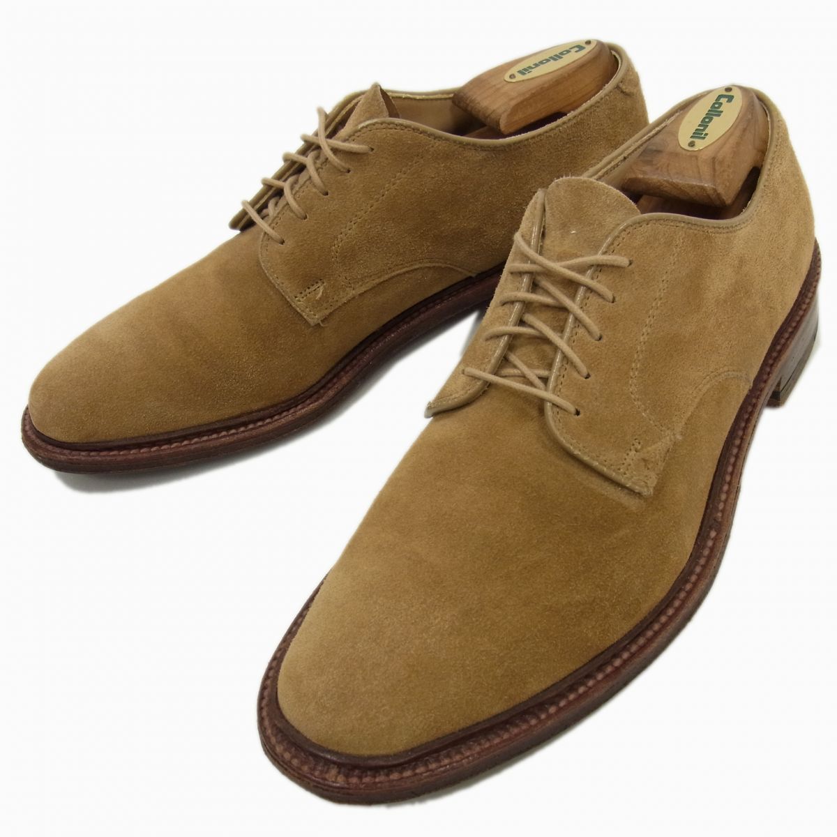 定価11万円 Alden 293327 スウェード プレーントゥ 外羽根 ドレスシューズ ブラウン オールデン メンズ 革靴