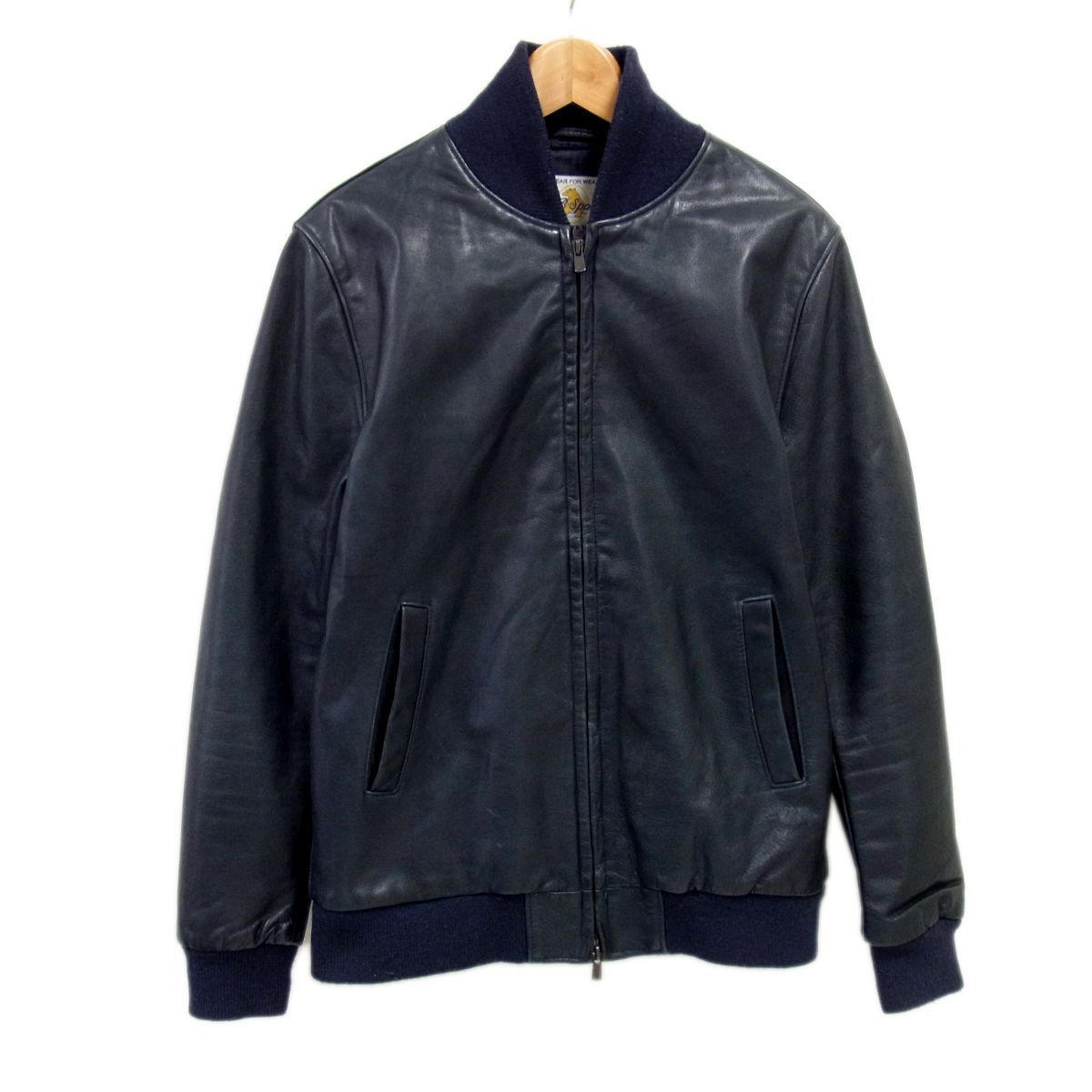 golden bear レザーウールスタジャン オールブラック Golden Bear - 80s Vintage USA製 GoldenBear スタジアムジャンパー M