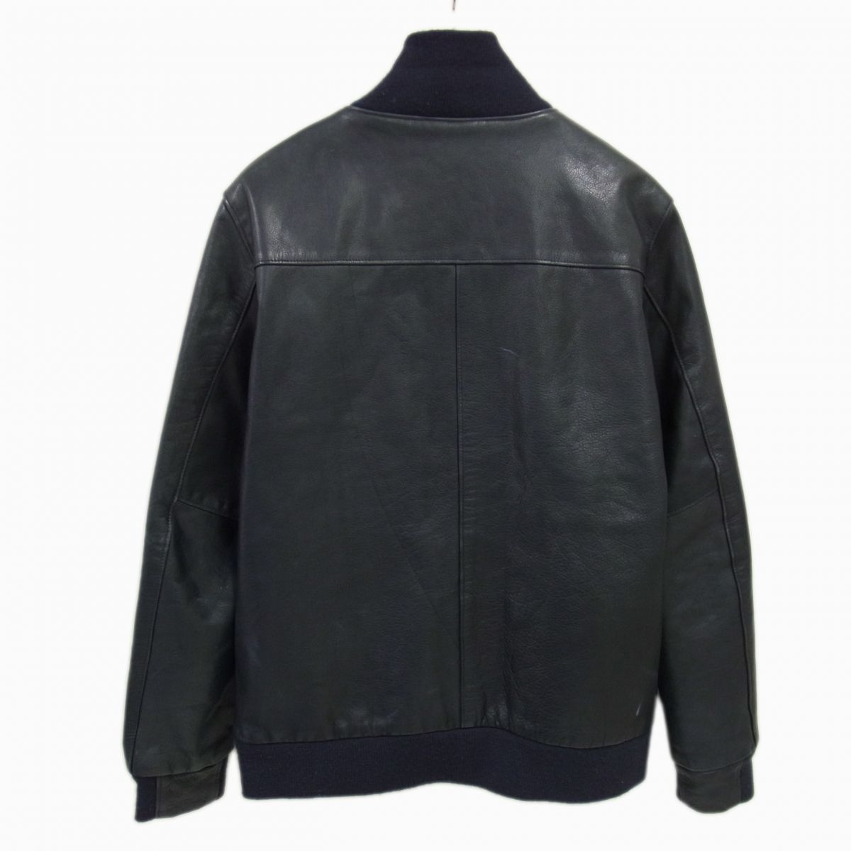 golden bear レザーウールスタジャン オールブラック ゴールデンベアー Golden bear オールブラック袖レザーウール