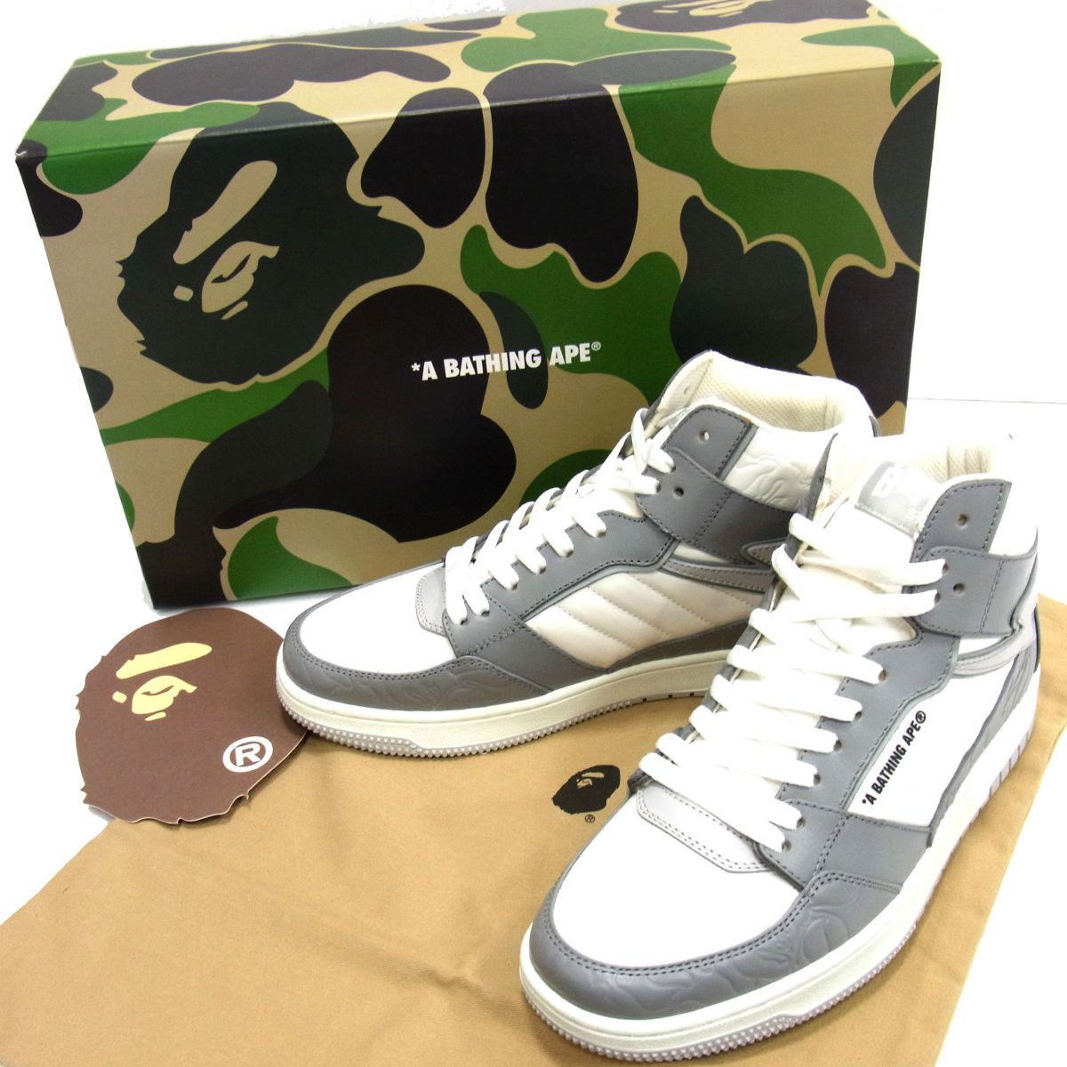 新品☆A BATHING APE BAPE STA 88 #1 ハイカット レザー スニーカー 箱 