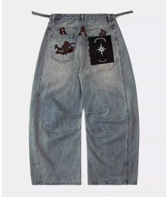 BADBLOOD ワイドレッグデニムパンツ韓国ストリート