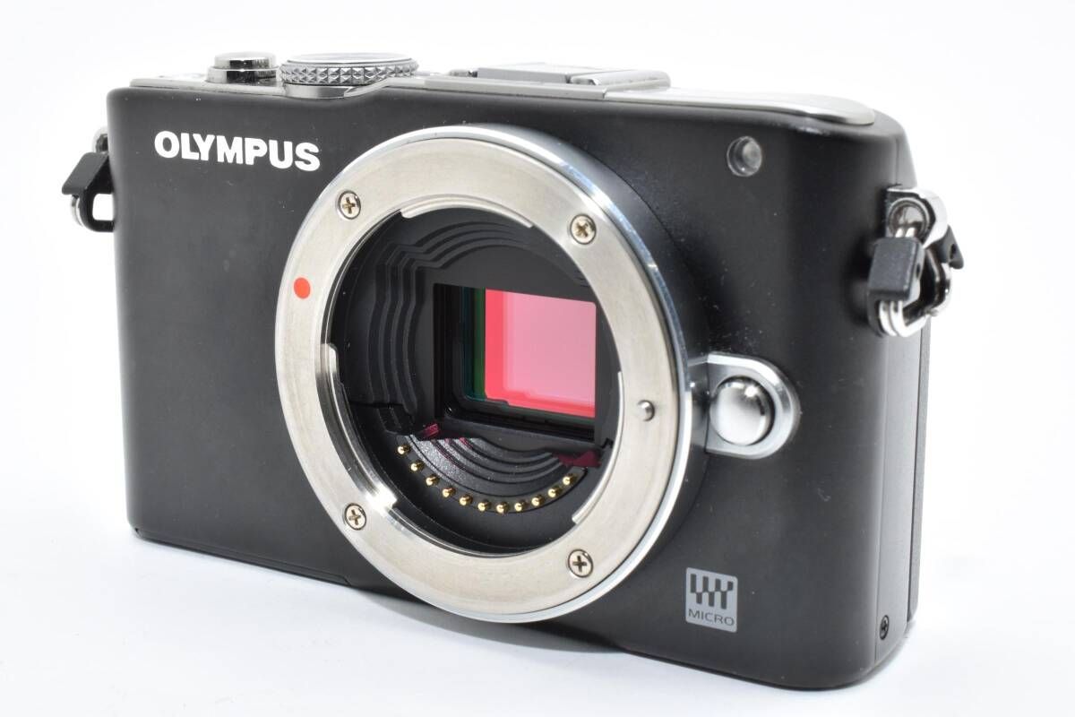 ショット数222回 オリンパス Olympus E PL 3 ボディ ブラック ミラーレス一眼 L 55 7410