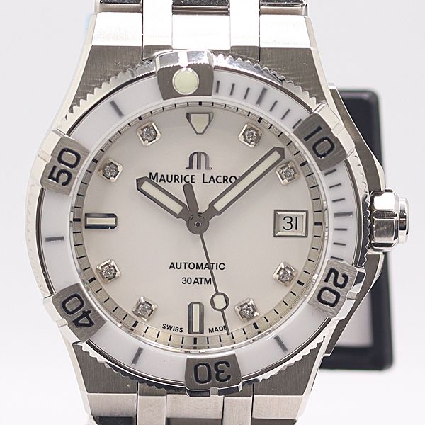 保 稼働 モーリスラクロア アイコン ベンチュラ AI6057 AT 自動巻 白文字盤 メンズ腕時計 2731410 12GTT ABC17591 SMZ