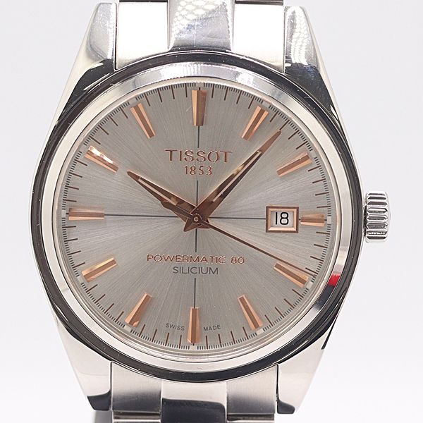 保 稼働 ティソ ジェントルマン パワーマティック80 AT 自動巻 シルバー文字盤 メンズ腕時計 4479200 12 ANT SMZ