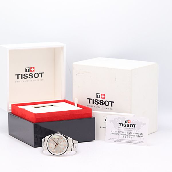  保 稼働 ティソ ジェントルマン パワーマティック80 T927407A AT 自動巻 シルバー文字盤 メンズ腕時計 4479200 12ANT ABC17590 SMZ トータルコーデ 自動巻き時計 腕時計(アナログ)