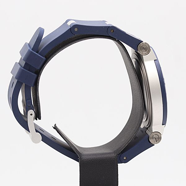 稼働 ブルガリ アルミニウム GMT BB 40 AT 自動巻 ブルー文字盤 メンズ腕時計 0055220 12 RKT SMZ