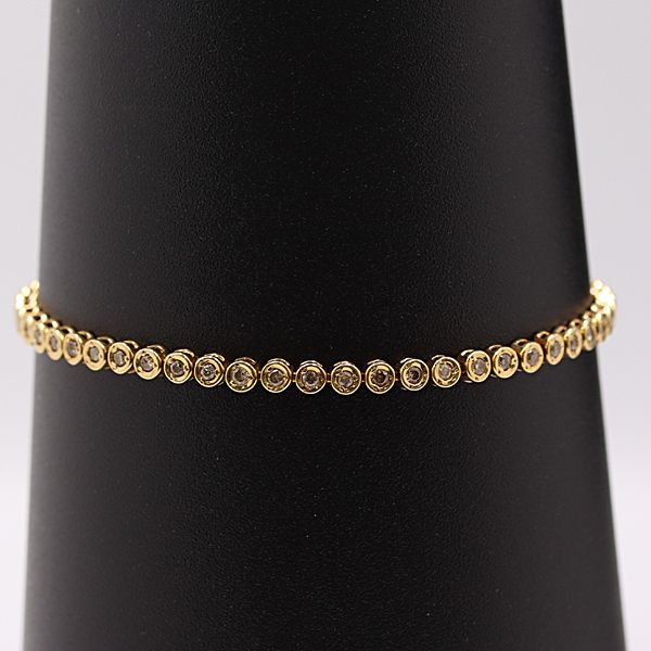 テニスブレスレット 55石 K 18 YG 6 7 g ダイヤ 1 0 ct バングル アクセサリー ジュエリー 0077110 12 DKT AKO SMZ