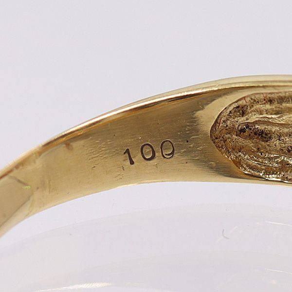 良品 ダイヤ リング K18 YG 3.0g 0.4ct 指輪 アクセサリー ジュエリー