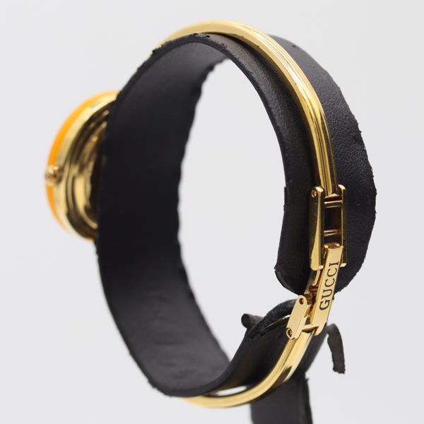 箱/保付 稼働 良品 グッチ 11/12.2 チェンジベゼル QZ ホワイト文字盤