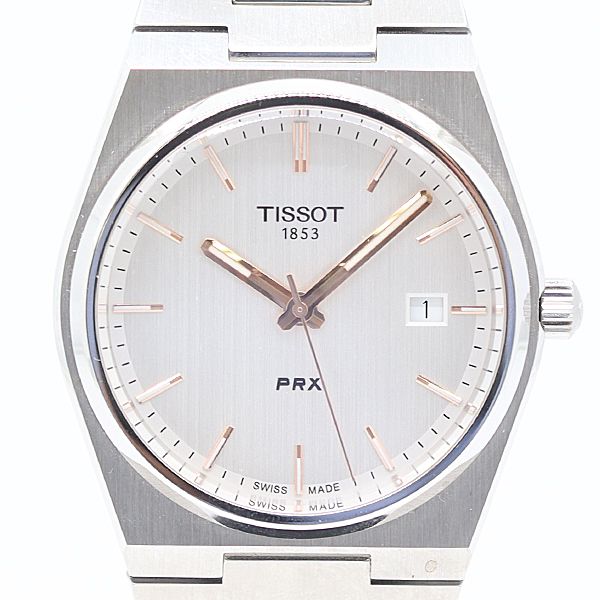 稼働 ティソ PRX T 137 410 11 031 00 QZ シルバー文字盤 メンズ腕時計 5788200 12 NBT MTY