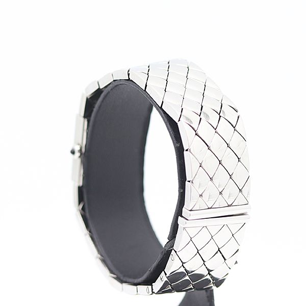 新品同様 箱付 稼働 シャネル マトラッセ V.G66973 QZ ブラック文字盤