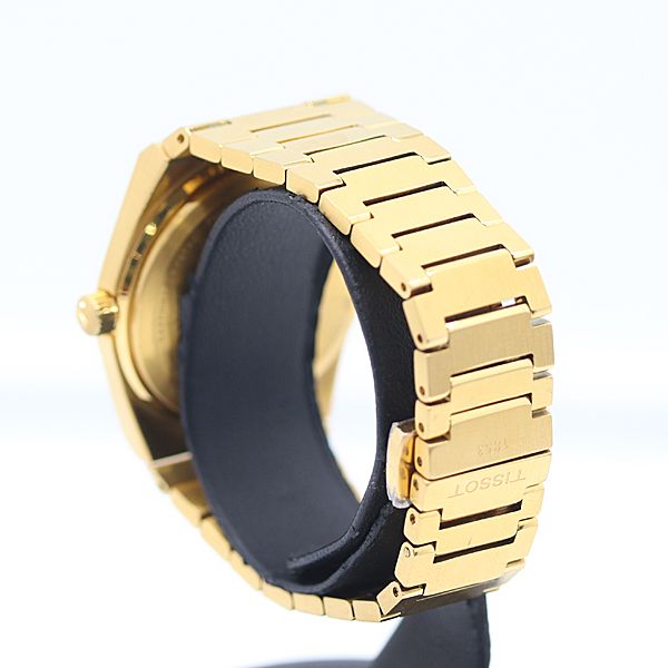  稼働 ティソ137210 A QZ ゴールド文字盤 メンズ腕時計 0300300 12 PRT MTY 腕時計(クォーツ) 腕時計(アナログ)