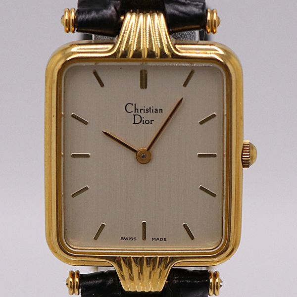 クリスチャンディオール QZ 3012 シルバー文字盤 レディース腕時計 2000000 12 JWY KMR ABC 17731