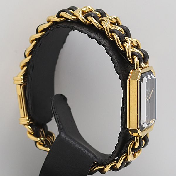 稼働 シャネル H 0001 プルミエールL M N 15486 QZ ブラック文字盤 レディース腕時計 1983410 12 KHT 17704 ABC KMR